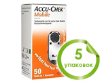 Тест-кассета Акку-Чек Мобайл №50 (Accu-Chek Mobile), 5 упаковок