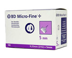 Иглы МикроФайн Плюс 31G, длина 5 мм, №100 для шприц-ручек (MicroFine Plus)
