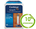 Тест-полоски Контур ТС №50 (Contour TS), 10 упаковок